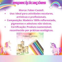 Kit 10 Lápis De Cor 12 Cores Faber Castell Ecolápis Sextavado Volta As Aulas - 6