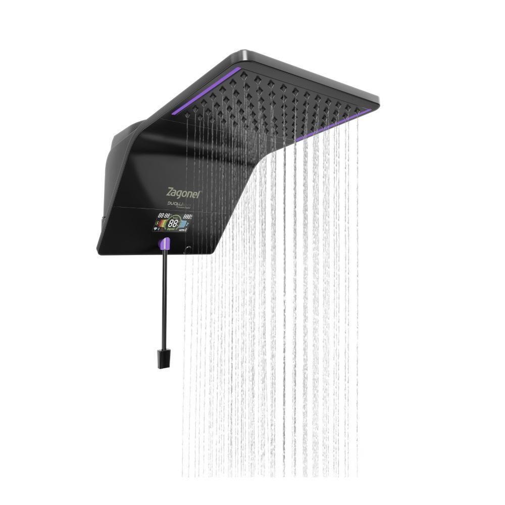 Ducha Eletrônica Ducali Com Painel Digital Preta Zagonel 220V - 1