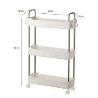 Prateleira Multiuso 3 Andares Com Rodinha Branca - 3