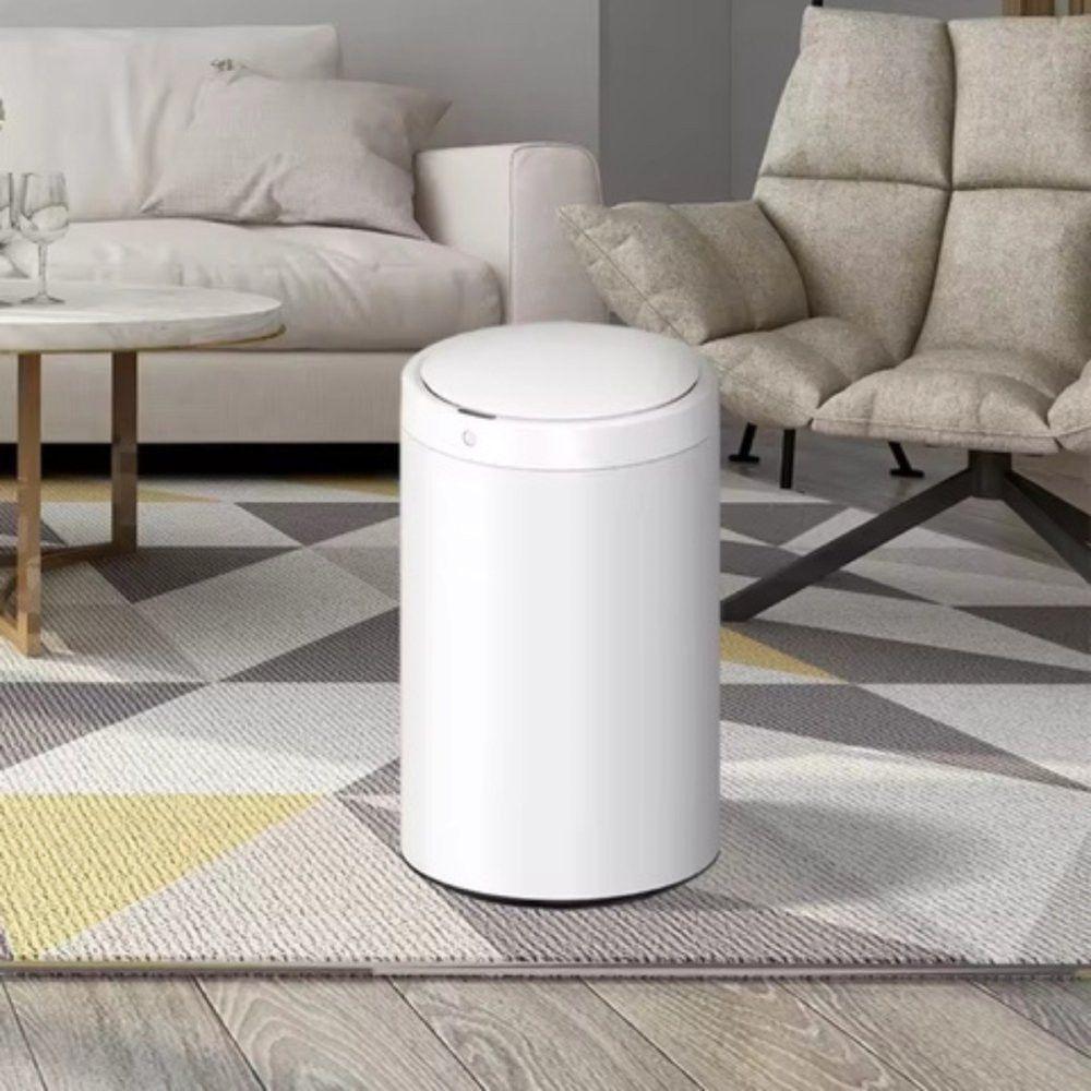 Lixeira Automática Redonda 50 Litros Com Sensor Branca - 2