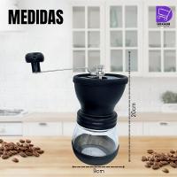 Moedor De Café Manual Premium Em Vidro, Plástico E Inox Com Mecanismo De Cerâmica Cor Preto - 3