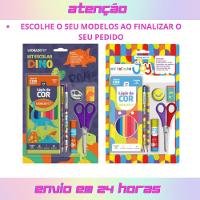 Kit Material Escolar Infantil Lápis De Cor Leo & Leo Jardim 7 Peças Estrela - 6