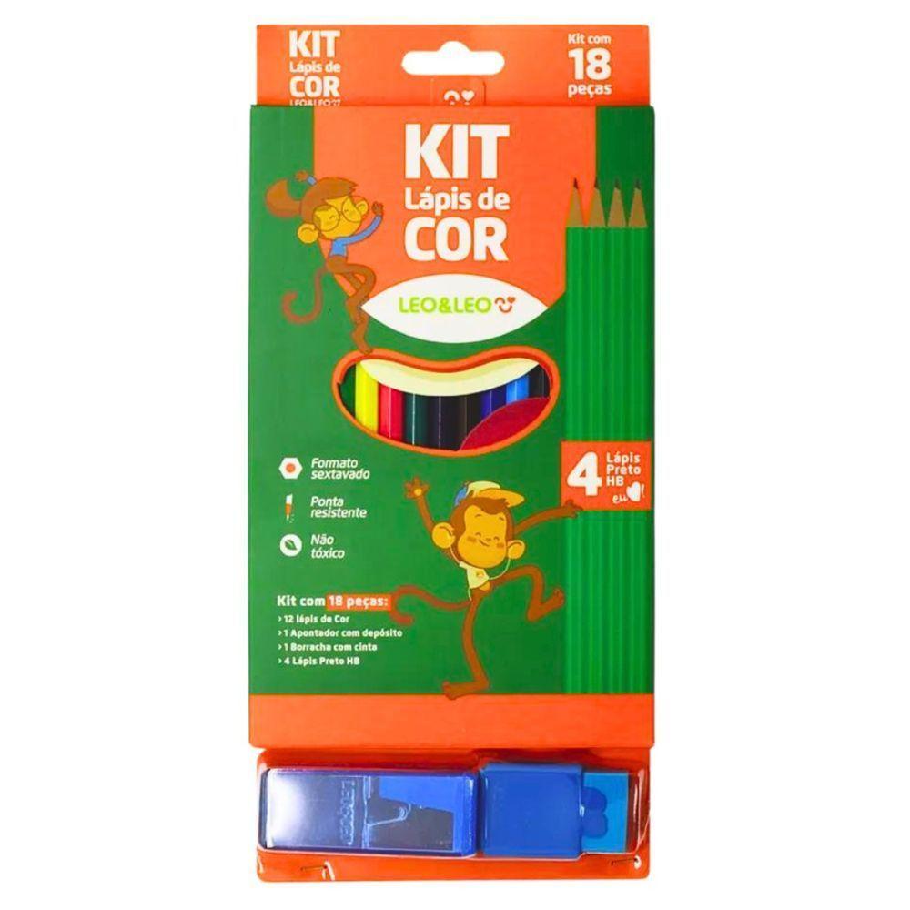 Kit Escolar Completo Coleção Com 18 Peças Para Pintura E Escrita Azul - 1