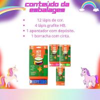 Kit Escolar Completo Coleção Com 18 Peças Para Pintura E Escrita Azul - 8