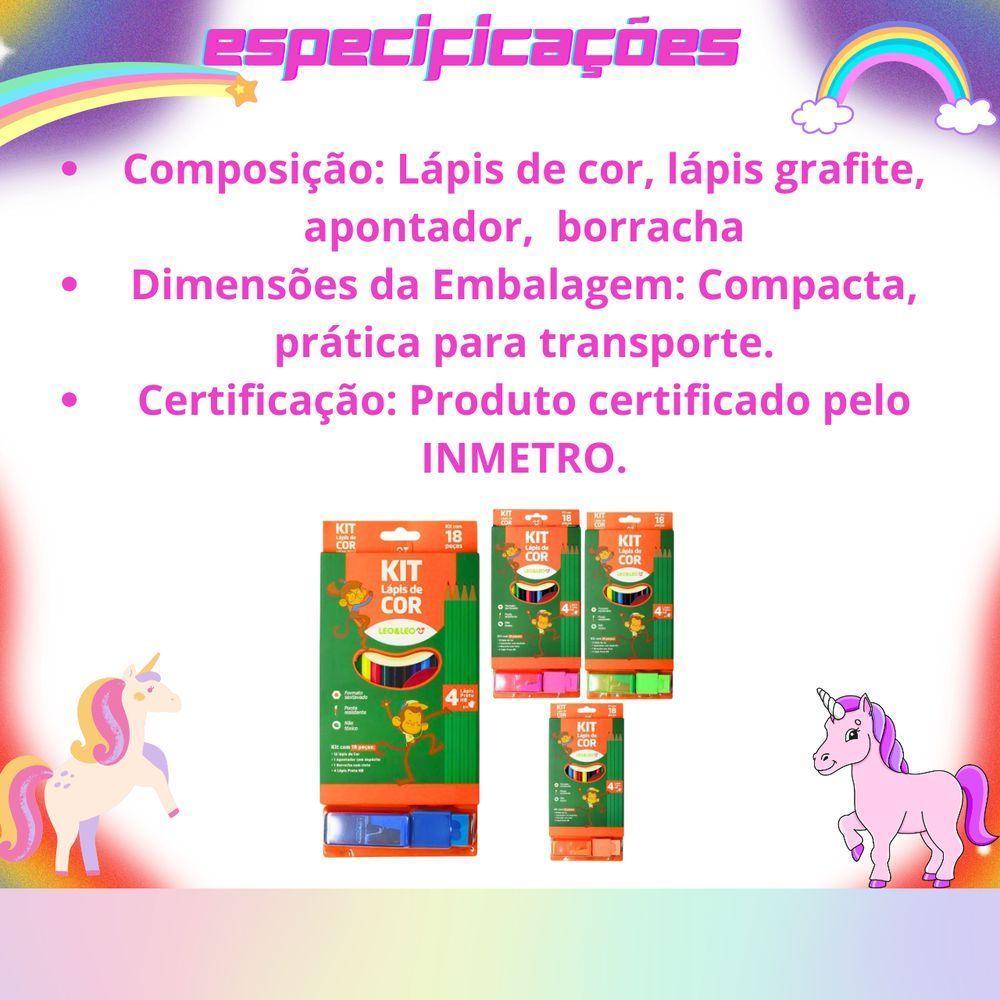 Kit Escolar Completo Coleção Com 18 Peças Para Pintura E Escrita Laranja - 5