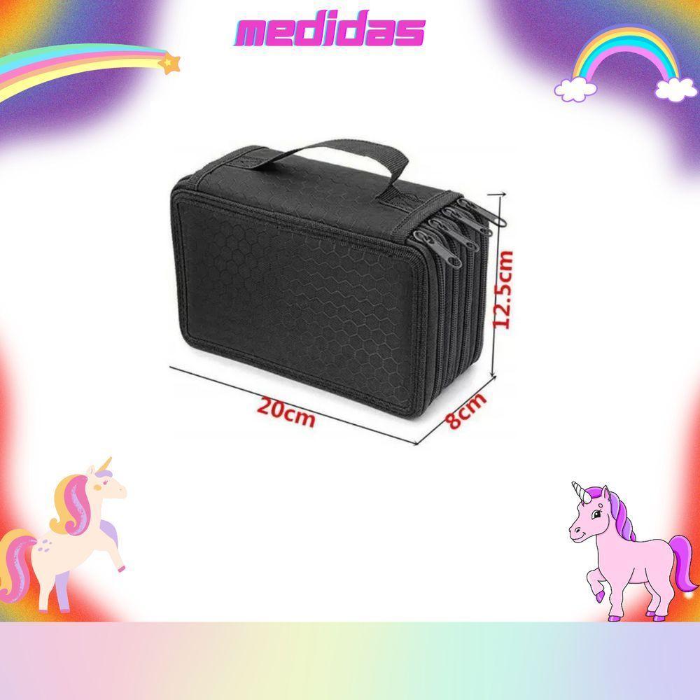 Kit Estojo Escolar Com 4 Compartimentos Mais Kit Lápis De Cor Estojo Com 18 Peças Pink - 5