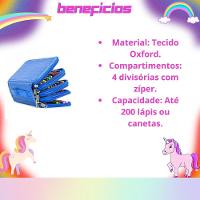 Kit Estojo Escolar Com 4 Compartimentos Mais Kit Lápis De Cor Estojo Com 18 Peças Pink