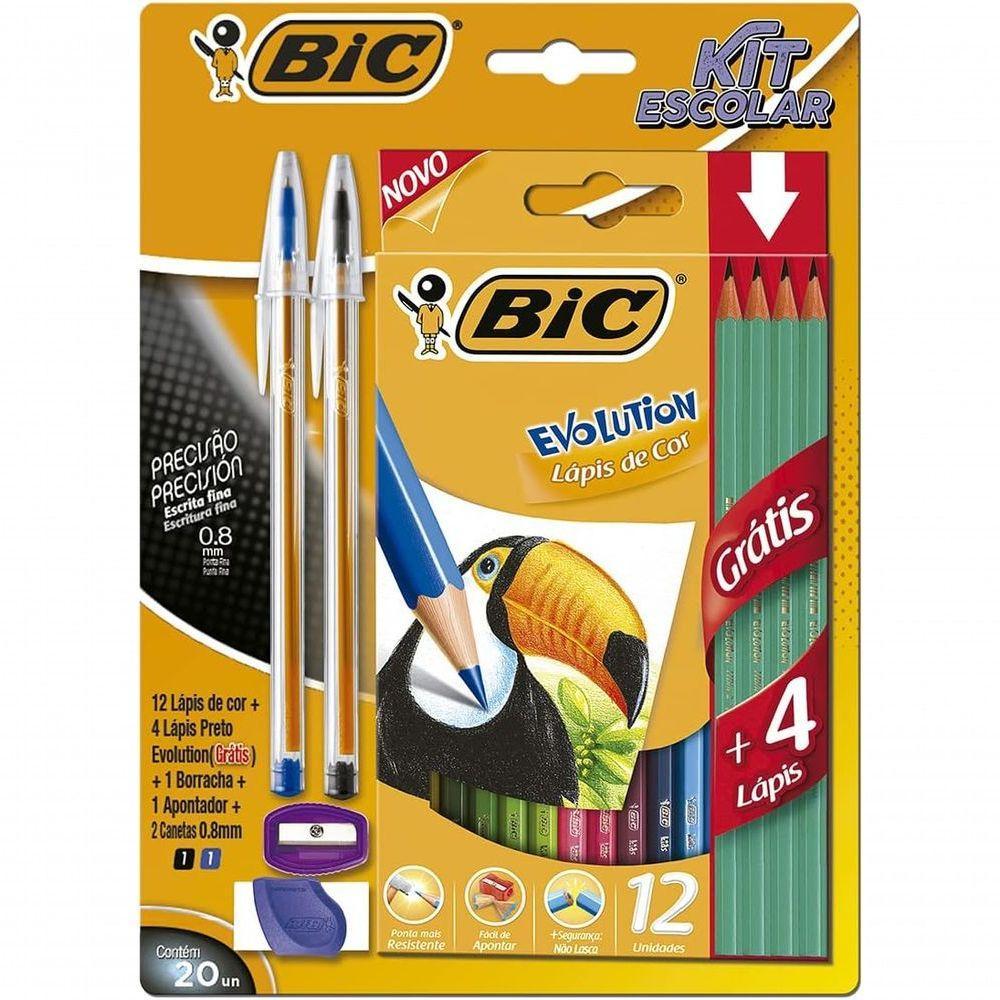 Kit Escolar Completo Diversão E Qualidade Bic Para O Dia A Dia - 1