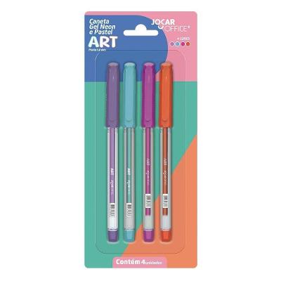 Caneta Gel Art Jocar Office Pastel + Neon 1.0mm 4 Cores