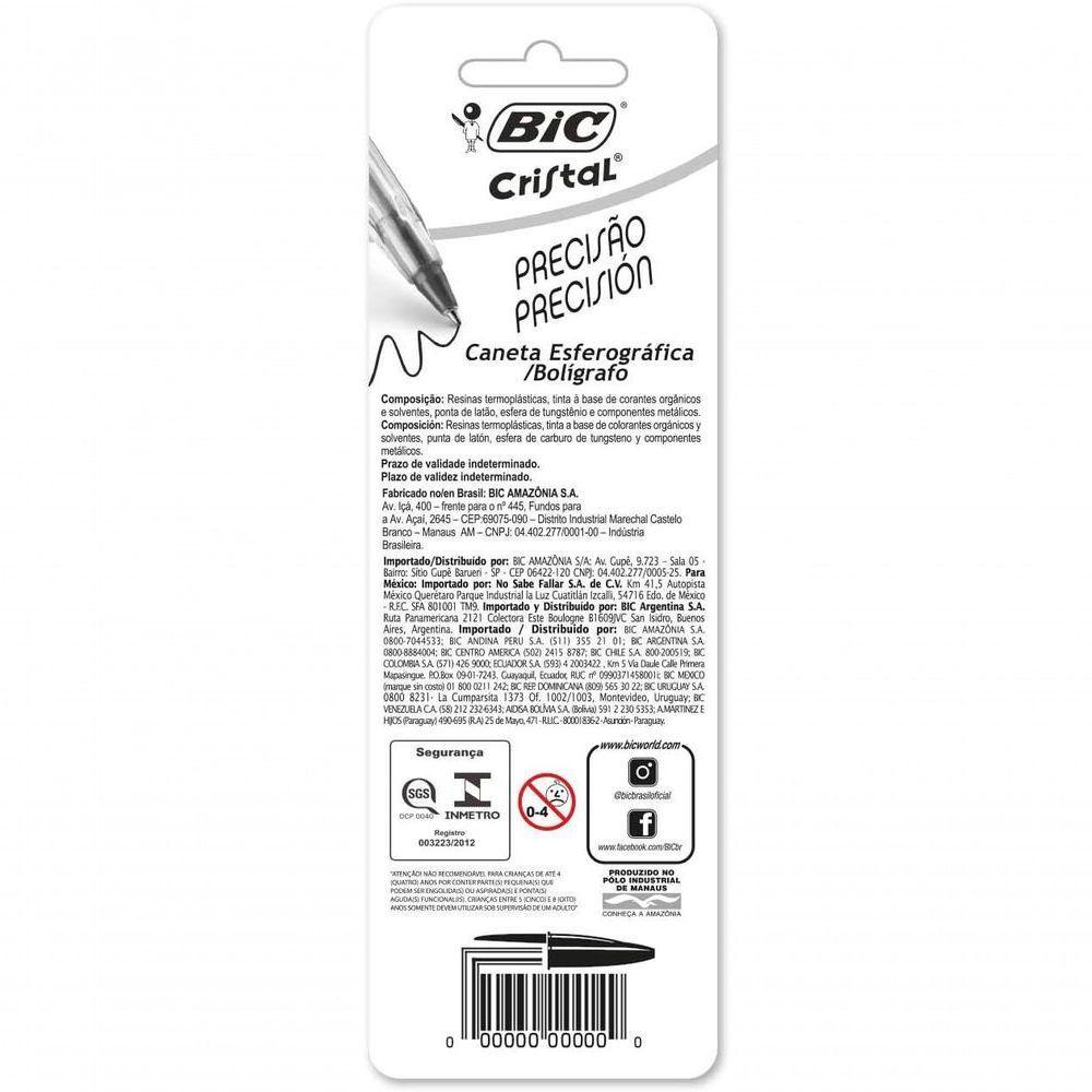 Caneta Esferográfica Ponta Fina De 0.8mm Pacote Com 3 Unidades Bic - 2