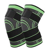 Kit Par Joelheira Compressão Ajustável Ortopédica Elástica Alívio Dor Proteção Esportes Preto - 1