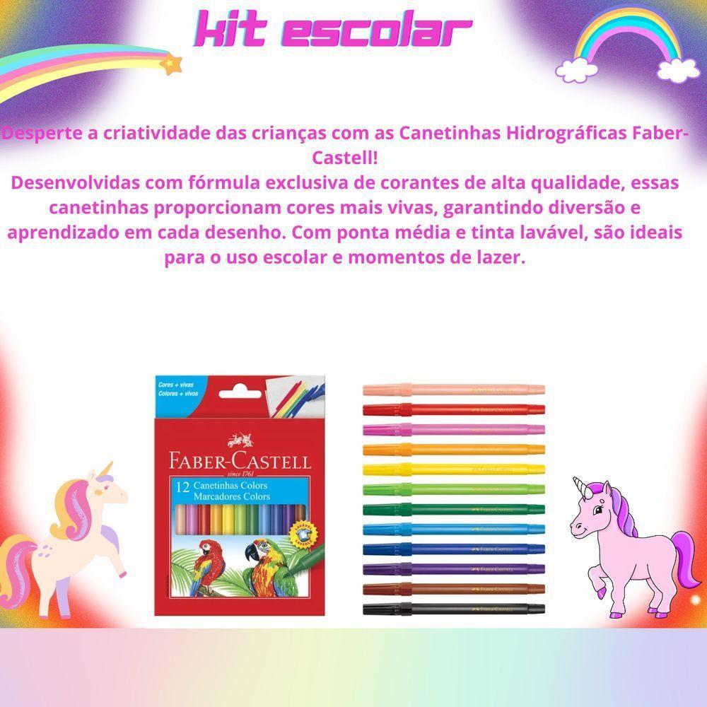 Canetinhas Hidracor Hidrográficas Faber Castell Com 12 Cores Volta às Aulas - 2