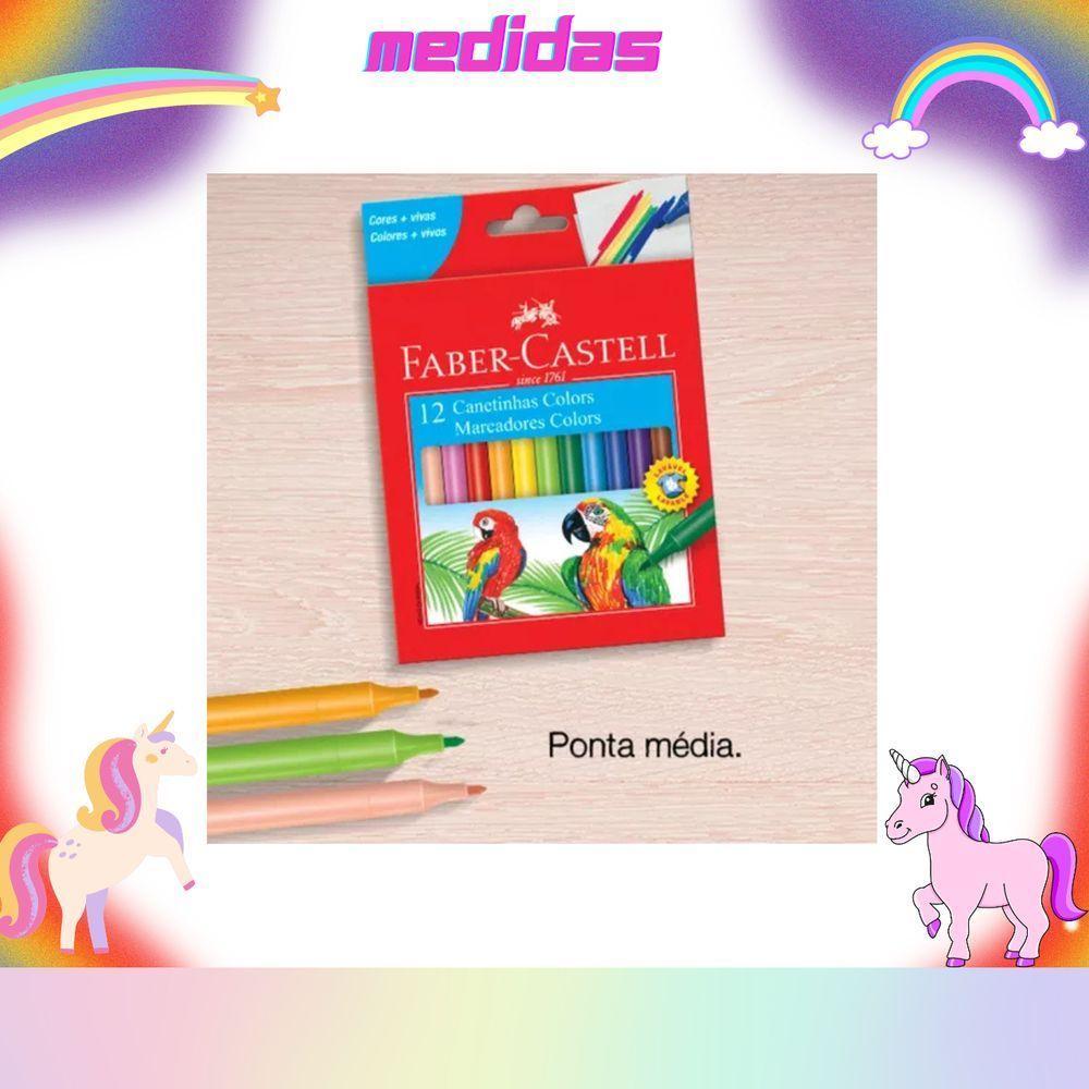 Canetinhas Hidracor Hidrográficas Faber Castell Com 12 Cores Volta às Aulas - 4