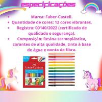 Canetinhas Hidracor Hidrográficas Faber Castell Com 12 Cores Volta às Aulas - 6