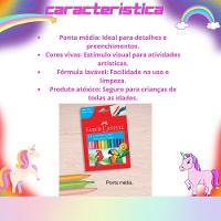 Canetinhas Hidracor Hidrográficas Faber Castell Com 12 Cores Volta às Aulas - 8