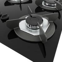 Cooktop Nardelli Safe Ferro Fundido 4 Bocas A Gás Preto Bivolt - 3