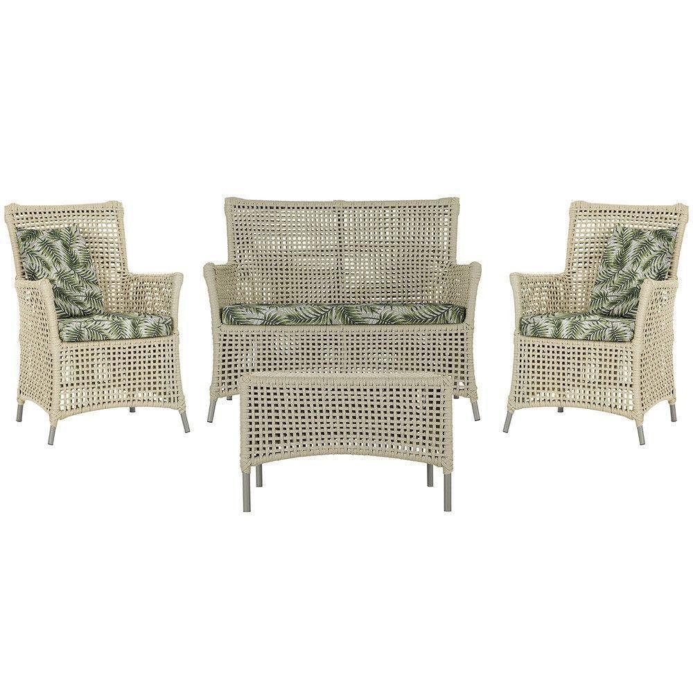 Jogo Sofá E 2 Poltronas E Mesa Igapó Fendi E5 Trama Original Rami - 1