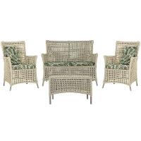 Jogo Sofá E 2 Poltronas E Mesa Igapó Fendi E5 Trama Original Rami - 1