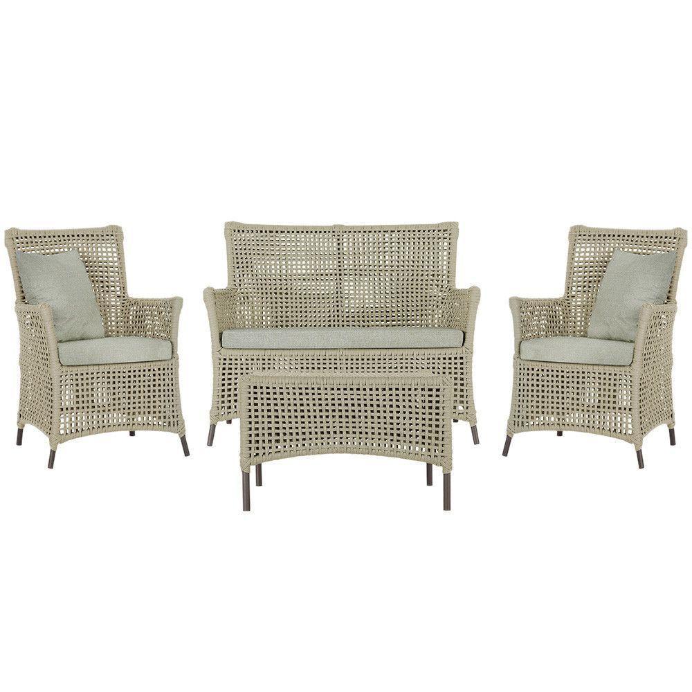 Jogo Sofá 2 Poltronas E Mesa Igapó Marrom E3 Trama Original Rami - 1