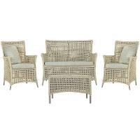 Jogo Sofá E 2 Poltronas E Mesa Igapó Fendi E3 Trama Original Rami - 1