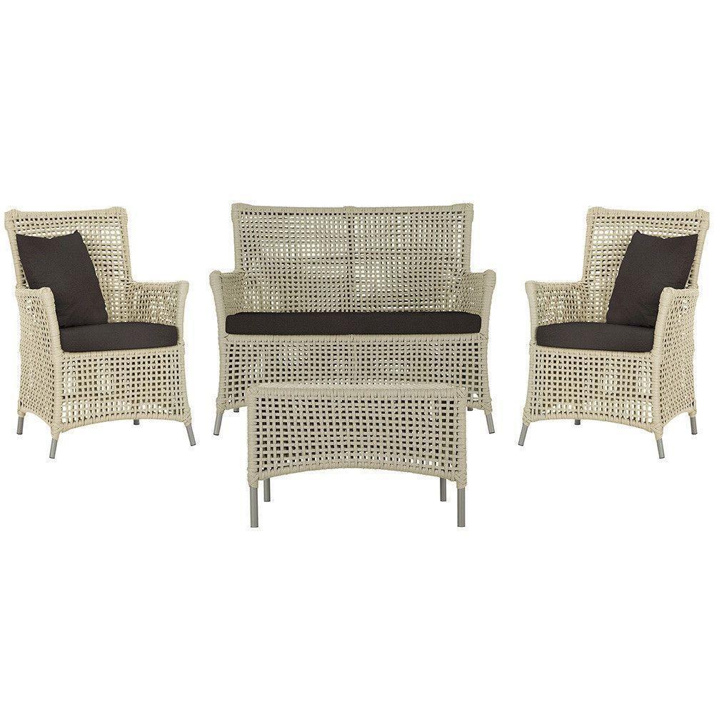 Jogo Sofá E 2 Poltronas E Mesa Igapó Fendi E9 Trama Original Rami - 1