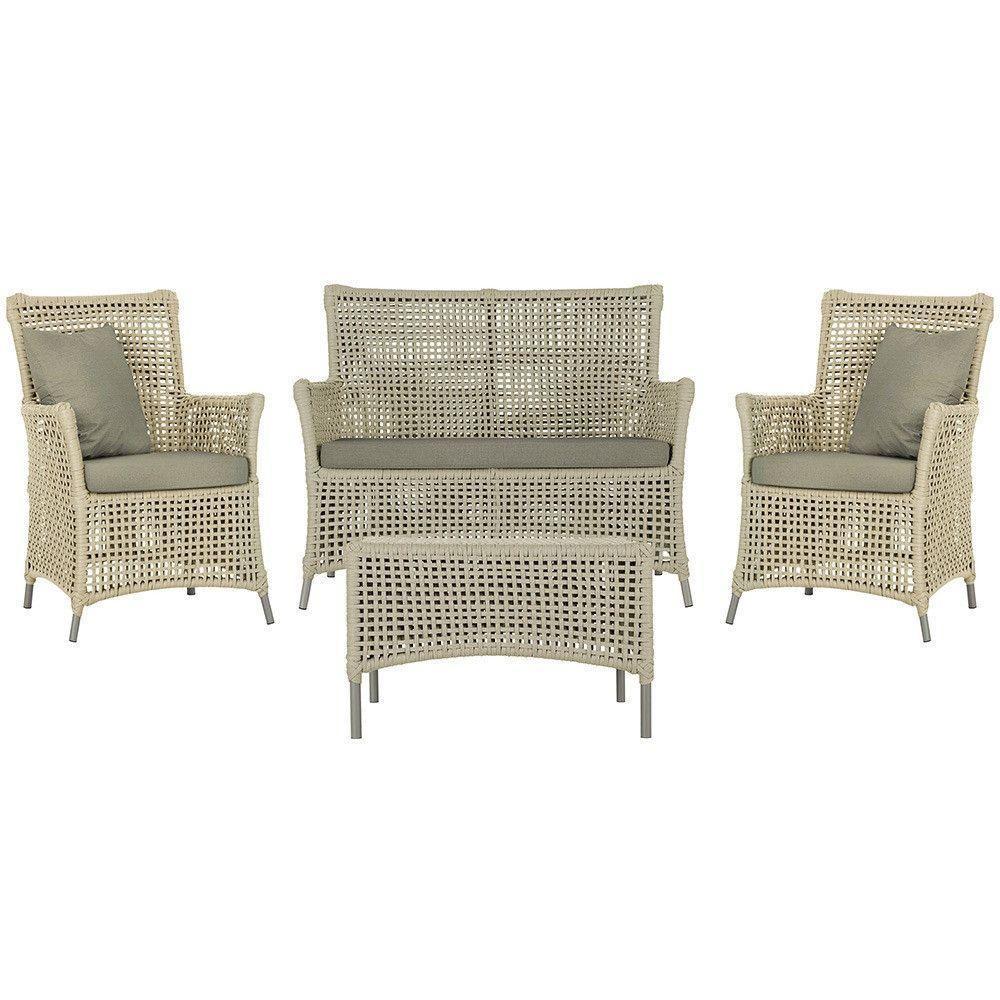 Jogo Sofá E 2 Poltronas E Mesa Igapó Fendi E8 Trama Original Rami - 1