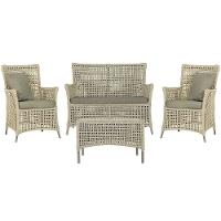 Jogo Sofá E 2 Poltronas E Mesa Igapó Fendi E8 Trama Original Rami - 1