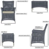 Jogo Sofá E 2 Poltronas E Mesa Igapó Fendi E7 Trama Original Prata