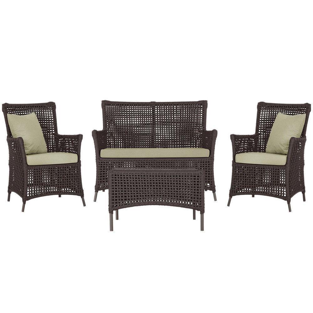 Jogo Sofá 2 Poltronas E Mesa Igapó Marrom E7 Trama Original Marrom - 1