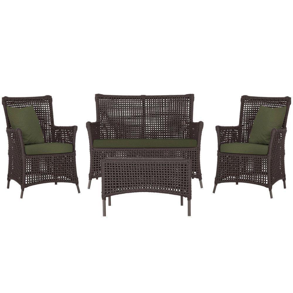 Jogo Sofá 2 Poltronas E Mesa Igapó Marrom E13 Trama Original Marrom - 1