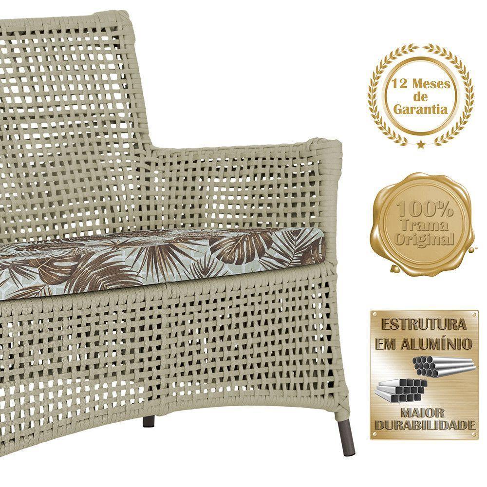 Jogo Sofá 4 Poltronas E Mesa Igapó Marrom E6 Trama Original Rami - 4