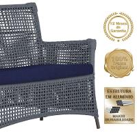 Jogo Sofá 2 Poltronas E Mesa Igapó Marrom E10 Trama Original Prata