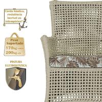 Jogo Sofá 4 Poltronas E Mesa Igapó Fendi E6 Trama Original Rami - 5