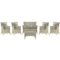 Jogo Sofá 4 Poltronas E Mesa Igapó Fendi E5 Trama Original Rami - 1