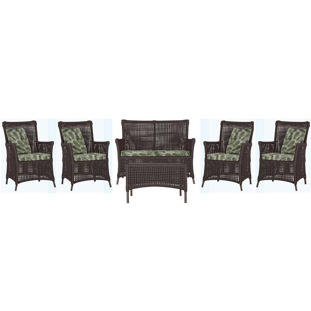 Jogo Sofá 4 Poltronas E Mesa Igapó Marrom E5 Trama Original Marrom - 1