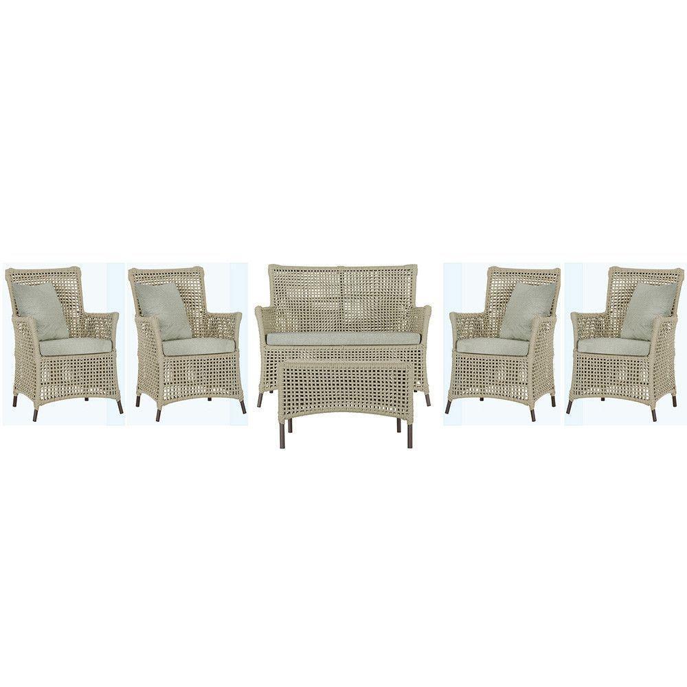 Jogo Sofá 4 Poltronas E Mesa Igapó Marrom E3 Trama Original Rami - 1