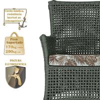 Jogo Sofá 4 Poltronas E Mesa Igapó Fendi E6 Trama Original Verde - 5