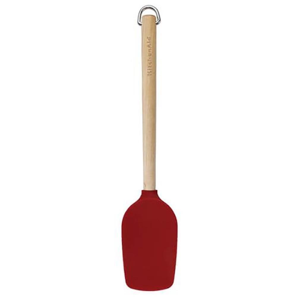 Espátula Colher Bambu Silicone Cozinha Vermelho Kitchenaid - 1
