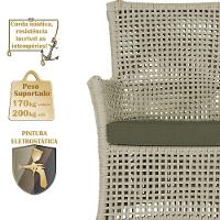 Jogo Sofá 4 Poltronas E Mesa Igapó Fendi E13 Trama Original Rami - 5