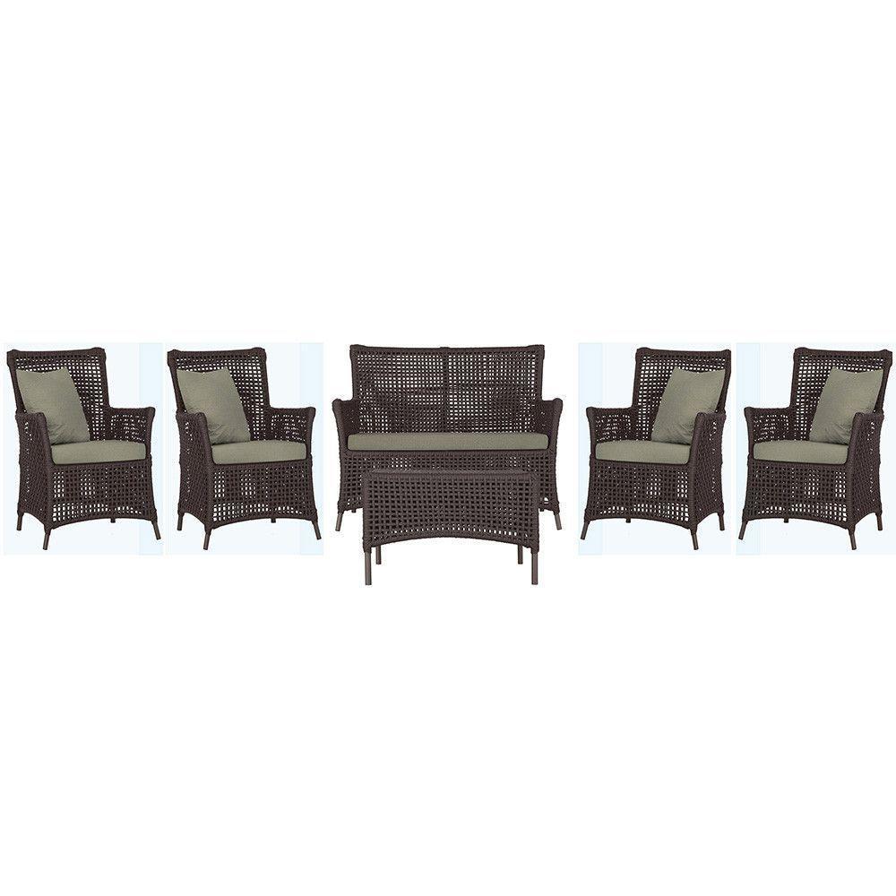 Jogo Sofá 4 Poltronas E Mesa Igapó Marrom E8 Trama Original Marrom - 1