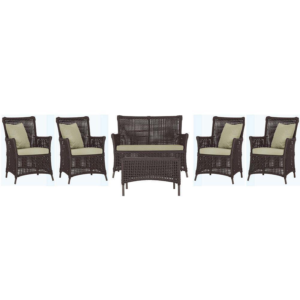 Jogo Sofá 4 Poltronas E Mesa Igapó Marrom E7 Trama Original Marrom - 1