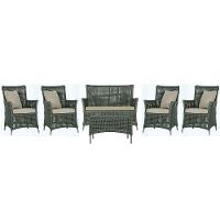 Jogo Sofá 4 Poltronas E Mesa Igapó Fendi E7 Trama Original Verde - 1