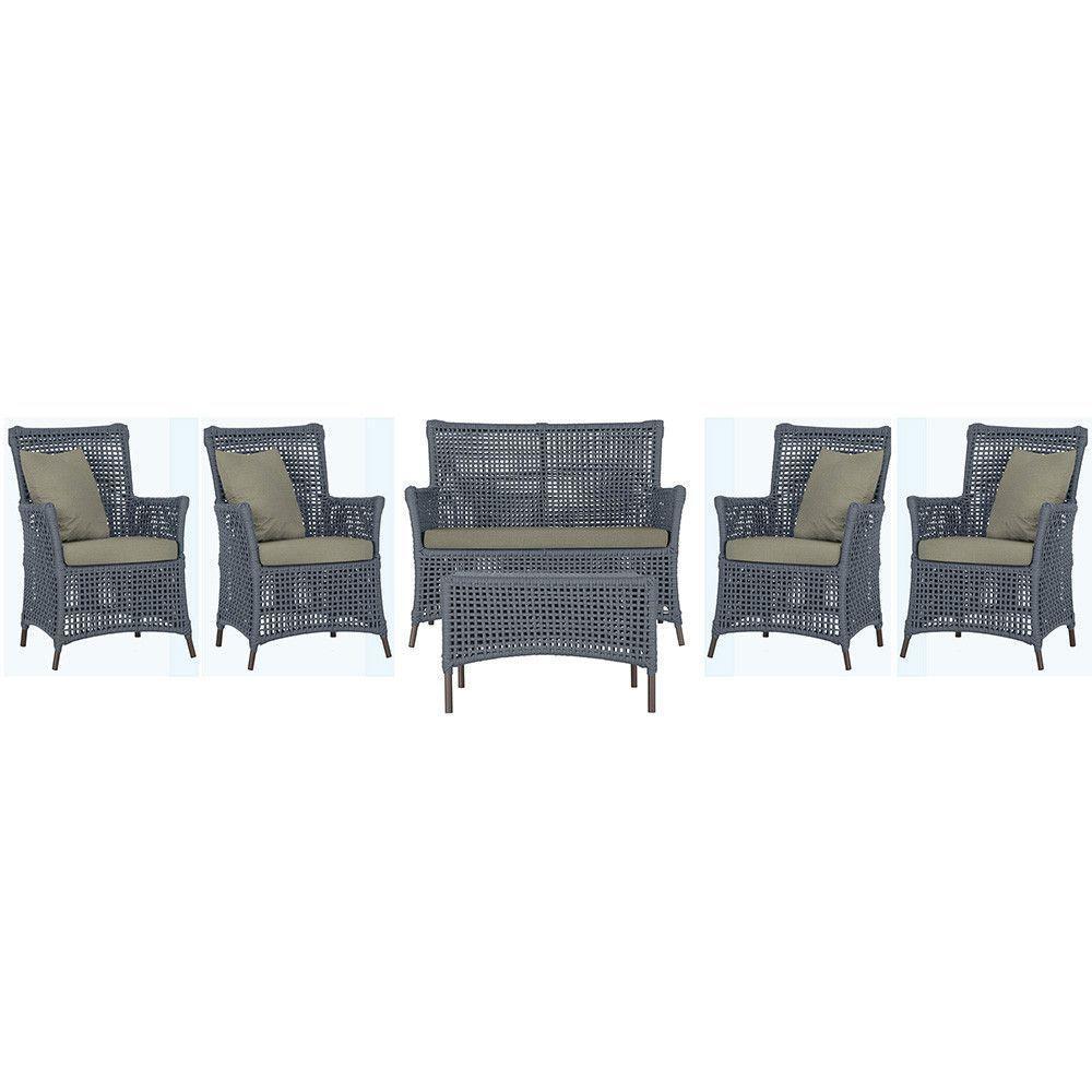 Jogo Sofá 4 Poltronas E Mesa Igapó Marrom E8 Trama Original Prata - 1