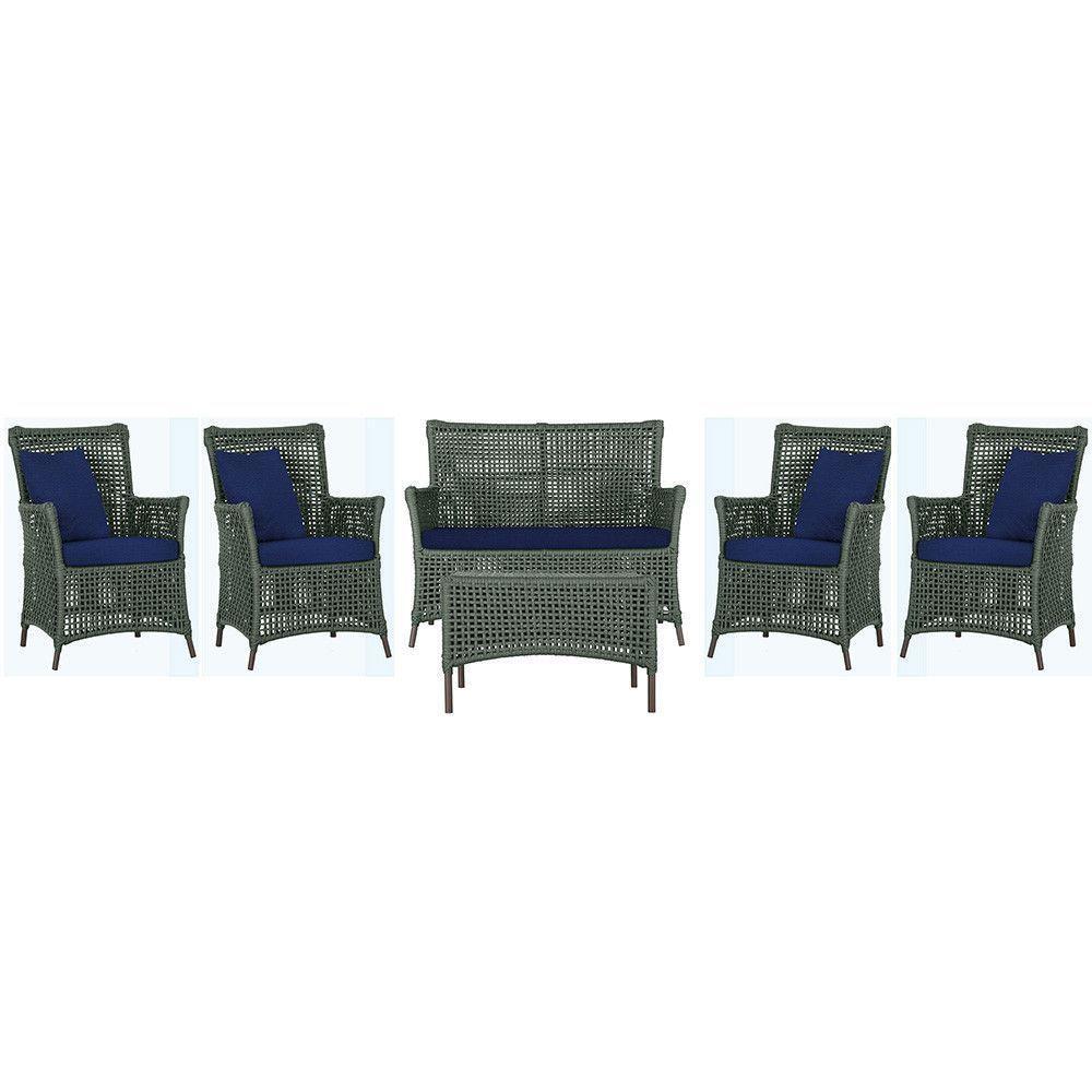 Jogo Sofá 4 Poltronas E Mesa Igapó Marrom E10 Trama Original Verde - 1