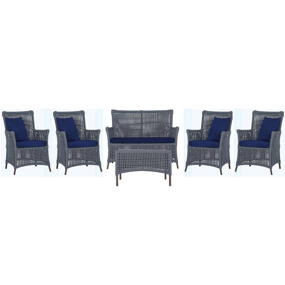 Jogo Sofá 4 Poltronas E Mesa Igapó Marrom E10 Trama Original Prata - 1