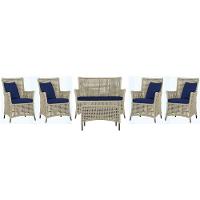 Jogo Sofá 4 Poltronas E Mesa Igapó Marrom E10 Trama Original Rami - 1