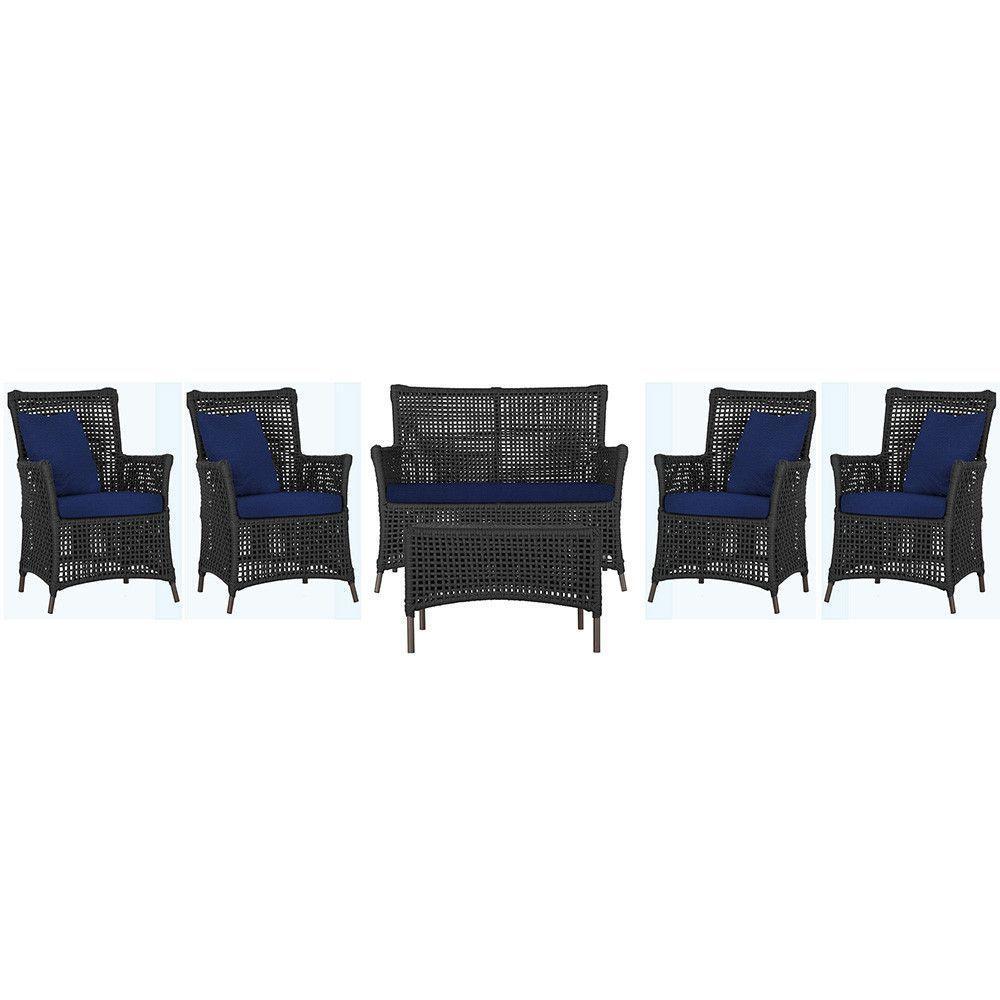 Jogo Sofá 4 Poltronas E Mesa Igapó Marrom E10 Trama Original Preto - 1