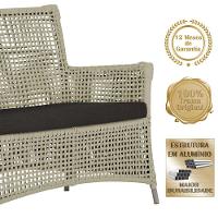 Jogo Sofá 4 Poltronas E Mesa Igapó Fendi E9 Trama Original Rami