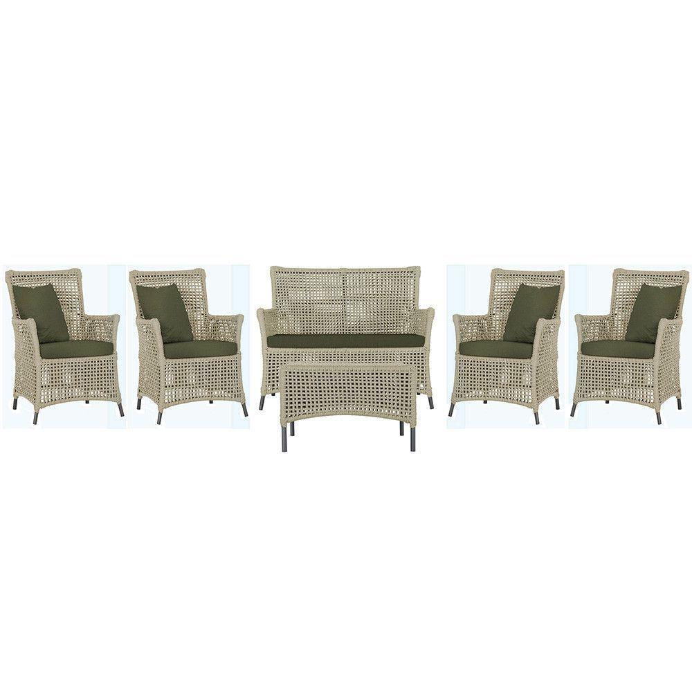 Jogo Sofá 4 Poltronas E Mesa Igapó Preta E13 Trama Original Rami - 1