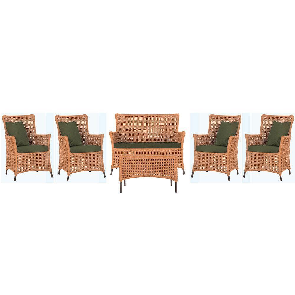 Jogo Sofá 4 Poltronas E Mesa Igapó Marrom E13 Trama Original Terra Cota - 1